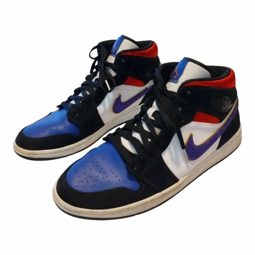 Air‎ Jordan 1 Mid SE Rivals Men's Size 11 White/Black/Multicolor